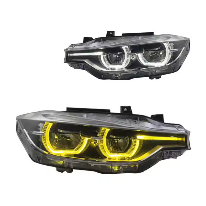 PPG IKON LCI2 Style Scheinwerfer für BMW 3er F30/F31 – Tagfahrlicht wechselbar zwischen Weiß/Gelb